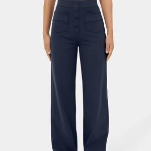 NWT Halara High Waisted Button Multiple Pockets Straight Leg Pants Tall XL